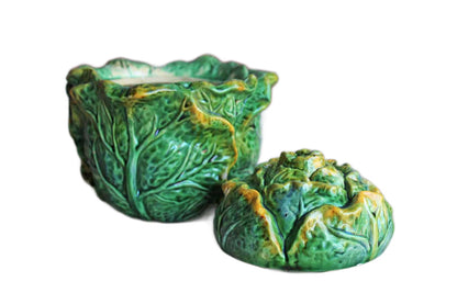 Majolica Green Cabbage Tureen