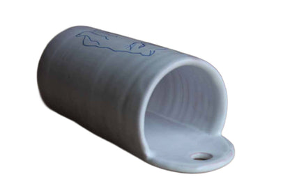 Ceramic Mountable Storage Container with Drawing of a Cat