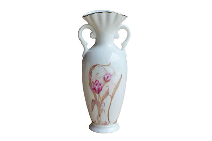 Toyo (Japan) Porcelain Hand Painted Crocus Vase