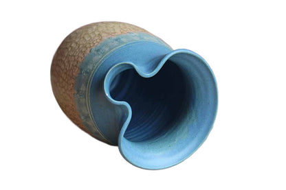 Hand-Made Stoneware Handled Barrel Jug