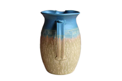 Hand-Made Stoneware Handled Barrel Jug