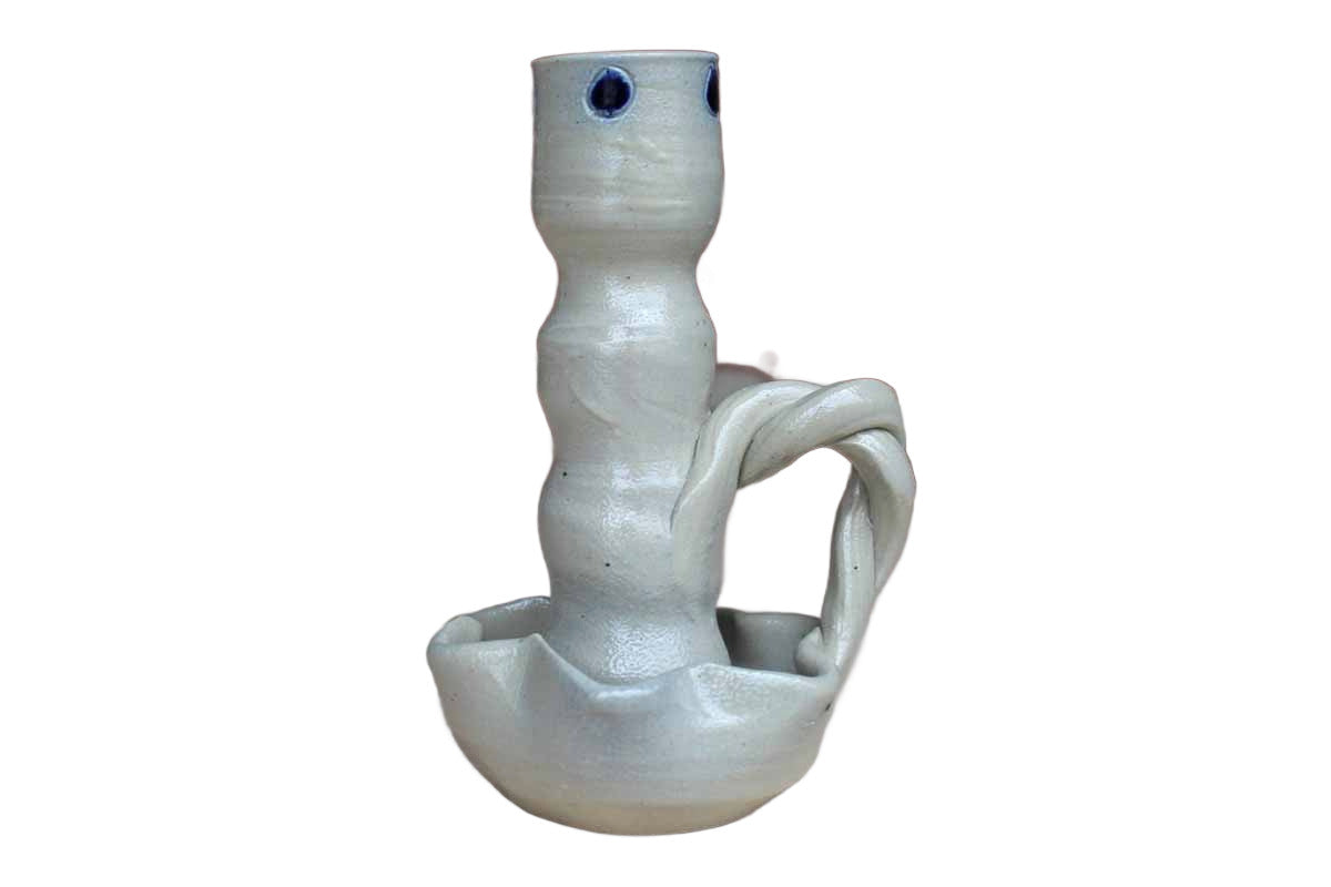 Williamsburg Pottery (Virginia, USA) Salt Glazed Stoneware Chamberstick
