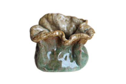 Ceramic Hand-Made Crimped Edge Pouch