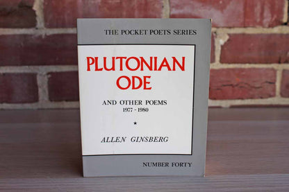 Plutonian Ode and Other Poems 1977-1980 by Allen Ginsberg