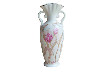 Toyo (Japan) Porcelain Hand Painted Crocus Vase