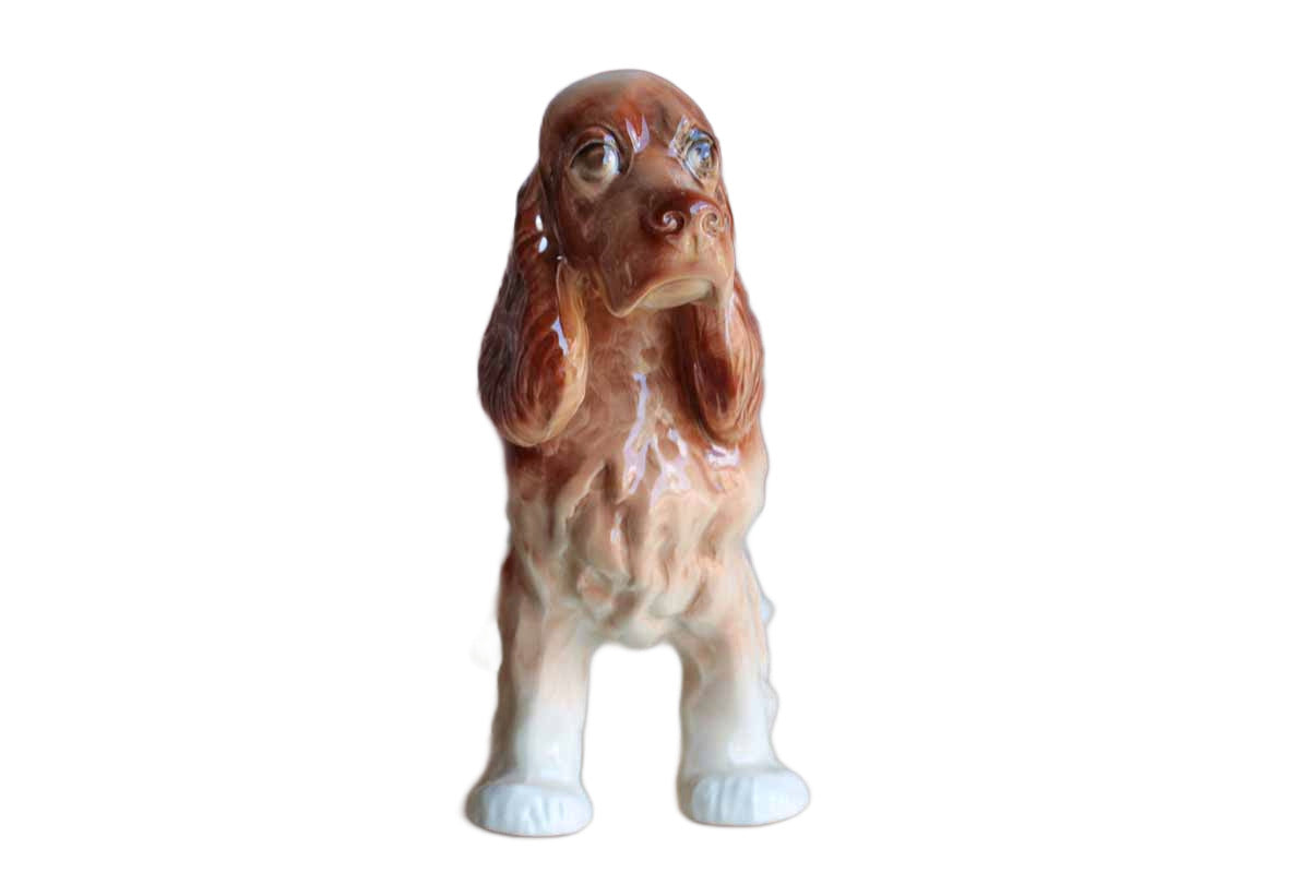 Large Ceramic Cocker Spaniel Statue