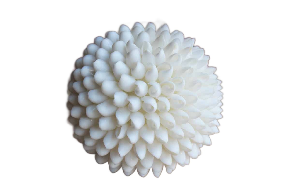 White Bubble Seashell Ball, Made in the Philippines