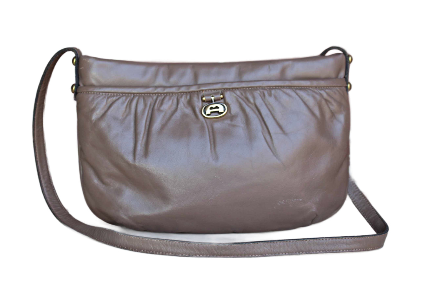Etienne Aigner (New York, USA) Taupe Brown Leather Shoulder Bag