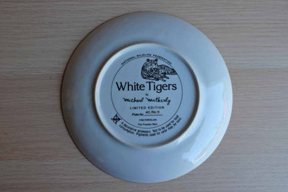 National Wildlife Federation Limited Edition White Tigers by Michael Matherly Decorative Plate