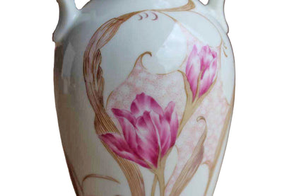 Toyo (Japan) Porcelain Hand Painted Crocus Vase