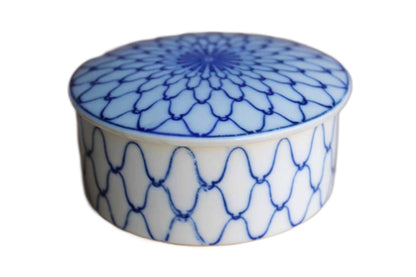 Takahashi (California, USA) Blue and White Decorated Porcelain Box
