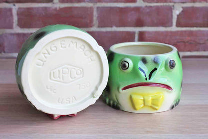 Ungemach Pottery Company (Ohio, USA) Frog Planters, A Pair