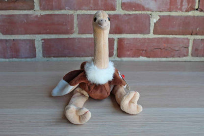 Ty Inc. (Illinois, USA) 1998 Stretch the Ostrich Beanie Buddy (Larger than a Beanie Baby)