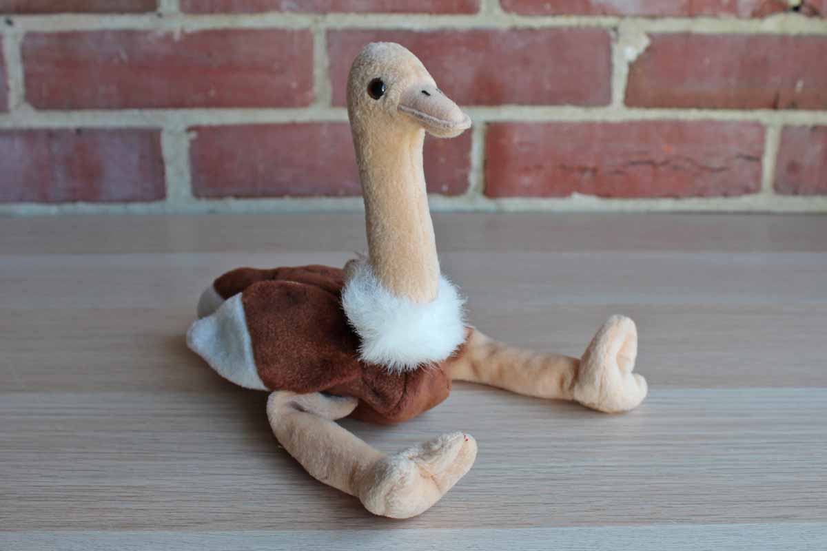 Ty Inc. (Illinois, USA) 1998 Stretch the Ostrich Beanie Buddy (Larger than a Beanie Baby)