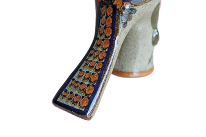 Tonala Mexico Large Stoneware Bird Figurine