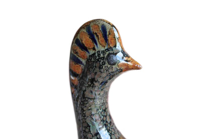 Tonala Mexico Large Stoneware Bird Figurine