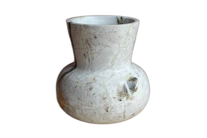Hand Carved Gourd Shaped Stone Vase with Beautiful Striations of Color