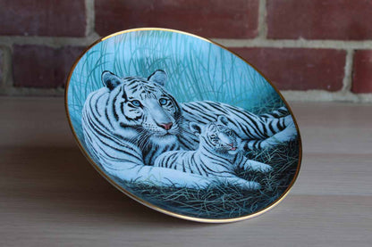 National Wildlife Federation Limited Edition White Tigers by Michael Matherly Decorative Plate
