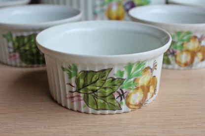Rene Frugier Aluminite (Limoges, France) Souffle Dish and 11 Matching Ramekins