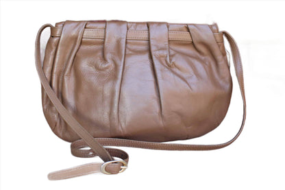 Anne Klein for Calderon Light Taupe Brown Leather Purse
