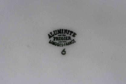 Rene Frugier Aluminite (Limoges, France) Souffle Dish and 11 Matching Ramekins