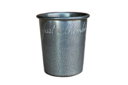 Towle Pewter Dimple Etched "Just a Thimbleful" Shot Cup