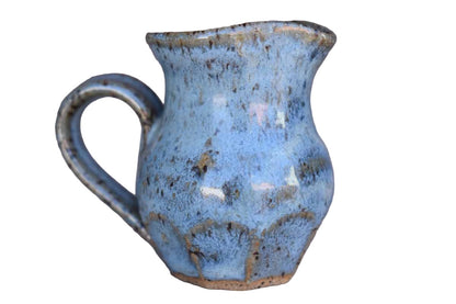 Miniature Stoneware Handled Pitcher with Speckled Blue Glaze