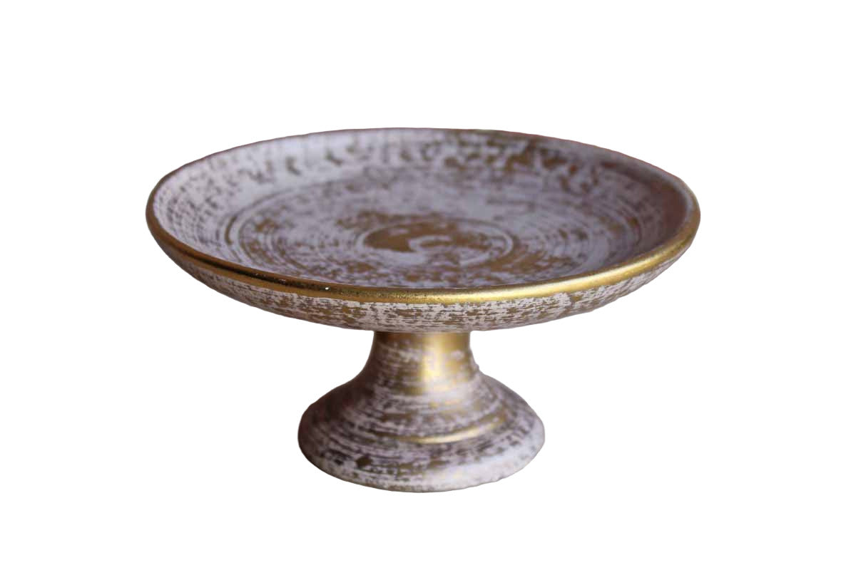 Royal Haeger Potteries (Illinois, USA) 22K Gold Tweed Pedestal Stand