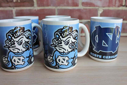 The University of North Carolina Large Ceramic Coffee Mugs, Set of 6