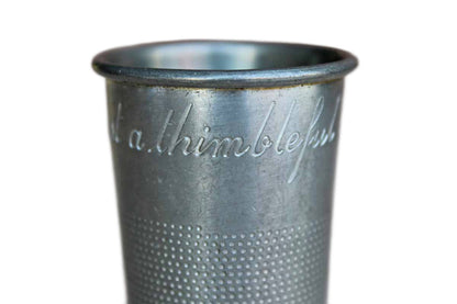 Towle Pewter Dimple Etched "Just a Thimbleful" Shot Cup