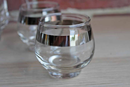 Libbey Glass (Ohio, USA) Pitcher, Stir Spoon and Four Roly Poly Glasses Cocktail Set