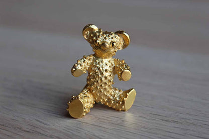 Gerry's Creations (USA) Gold Tone Teddy Bear Brooch