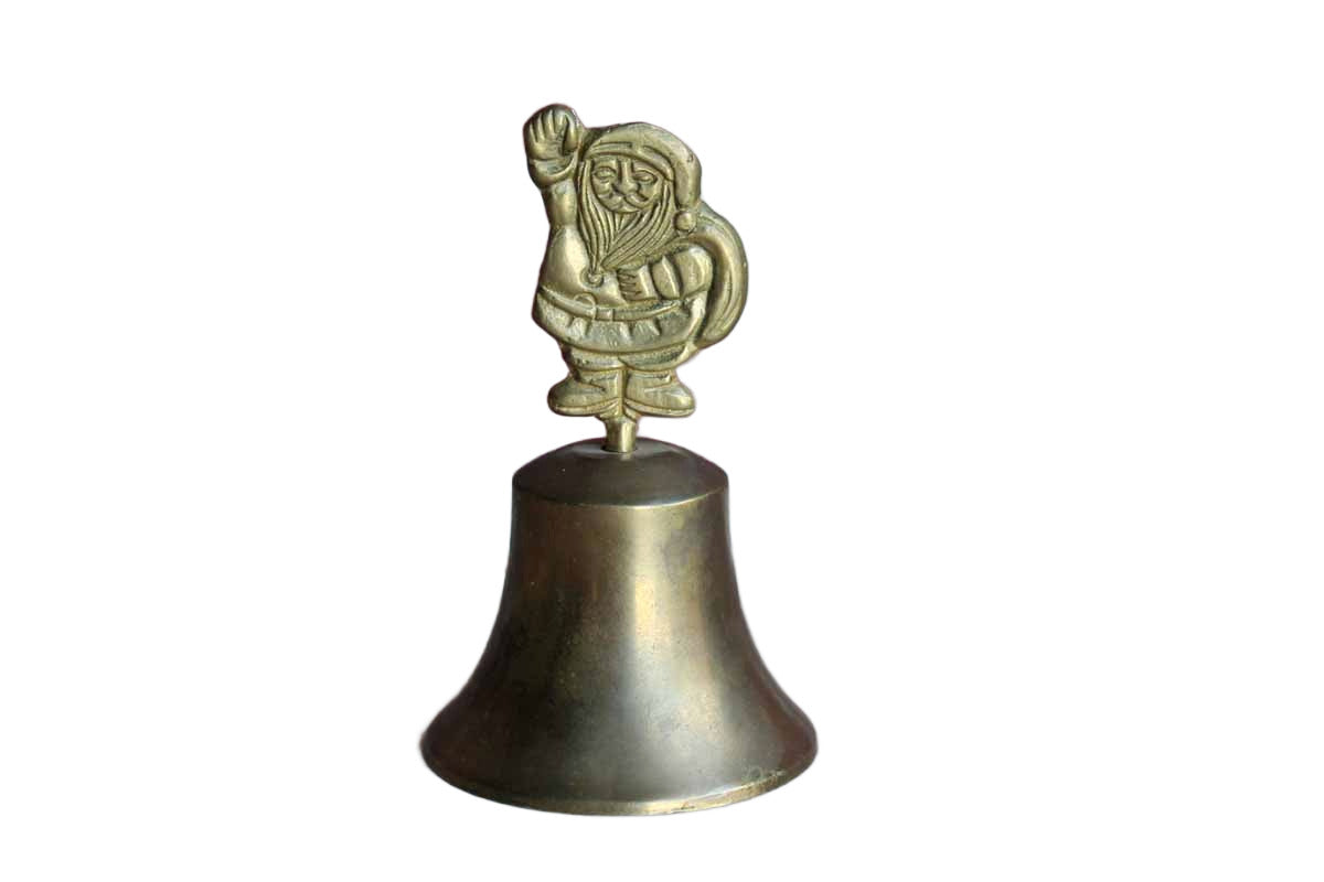 Brass Bell with Santa Finial