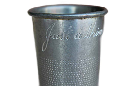 Towle Pewter Dimple Etched "Just a Thimbleful" Shot Cup