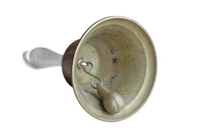 Brass School Bell with Wooden Handle