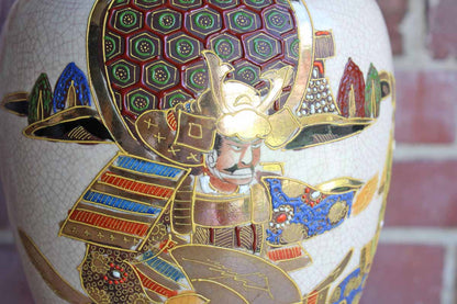 Large Satsuma Vase Decorated with Samurai Warriors