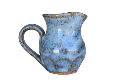 Miniature Stoneware Handled Pitcher with Speckled Blue Glaze