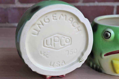 Ungemach Pottery Company (Ohio, USA) Frog Planters, A Pair