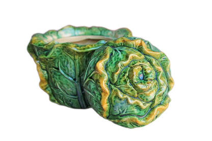 Majolica Green Cabbage Tureen