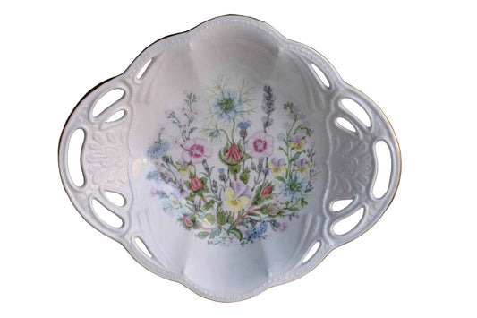 Aynsley (England) Bone China Wild Tudor Dish