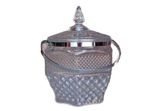 Anchor Hocking (Ohio, USA) Wexford Clear Pressed Glass Biscuit Jar