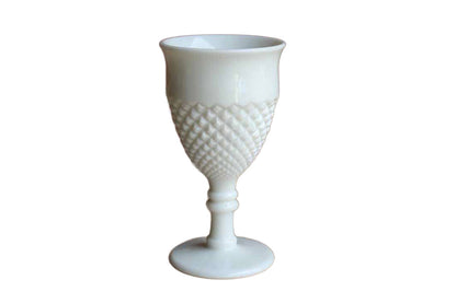 Westmoreland Glass Company (Pennsylvania, USA) English Hobnail Milk Glass Goblet