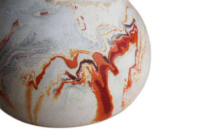 Nemadji Tile and Pottery (Minnesota, USA) Gourd Shaped Orange Swirl Vase