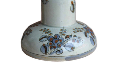 Ken Edwards Pottery (Mexico) Stoneware Candlesticks Decorated with Flowers, A Pair