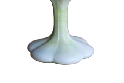 Kanawha Glass Company (West Virginia, USA) Marbelized Green Slag Glass Compote