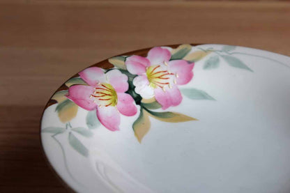 Noritake (Japan) Azalea Round Compote with Gold Trim