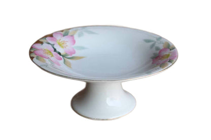 Noritake (Japan) Azalea Round Compote with Gold Trim