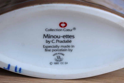 C. Pradalie Minou-ettes Porcelain Cat Vase