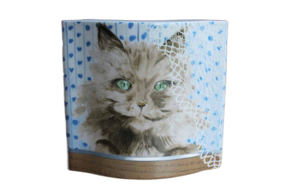 C. Pradalie Minou-ettes Porcelain Cat Vase