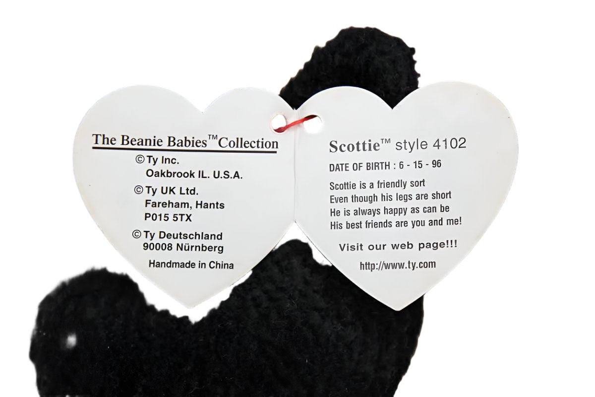 Ty Inc. Illinois USA 1996 Scottie the Black Terrier Beanie Baby